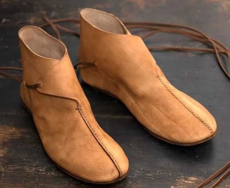 Skórzane, średniowieczne buty rycerskie, wikingów, 29.cm, roz.44