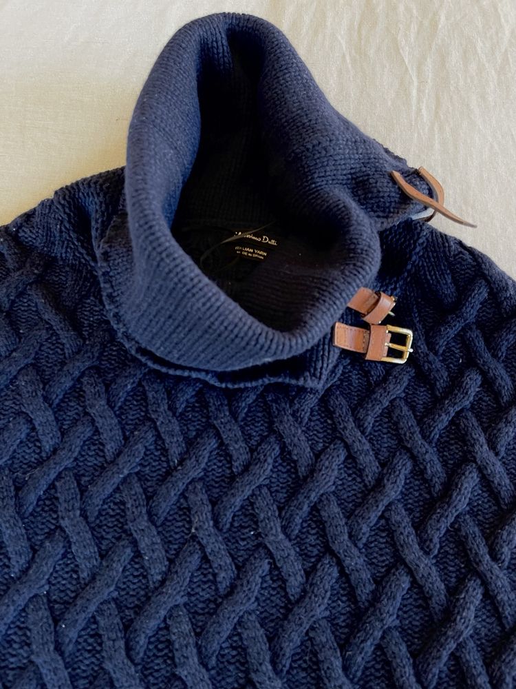 Poncho de lã da Massimo Dutti