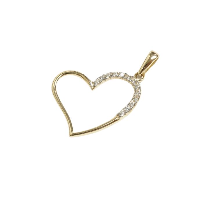 Złoto 585-złota zawieszka Serce