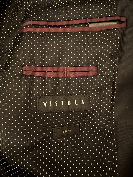 Czarny męski garnitur VISTULA 182/100/86 50L