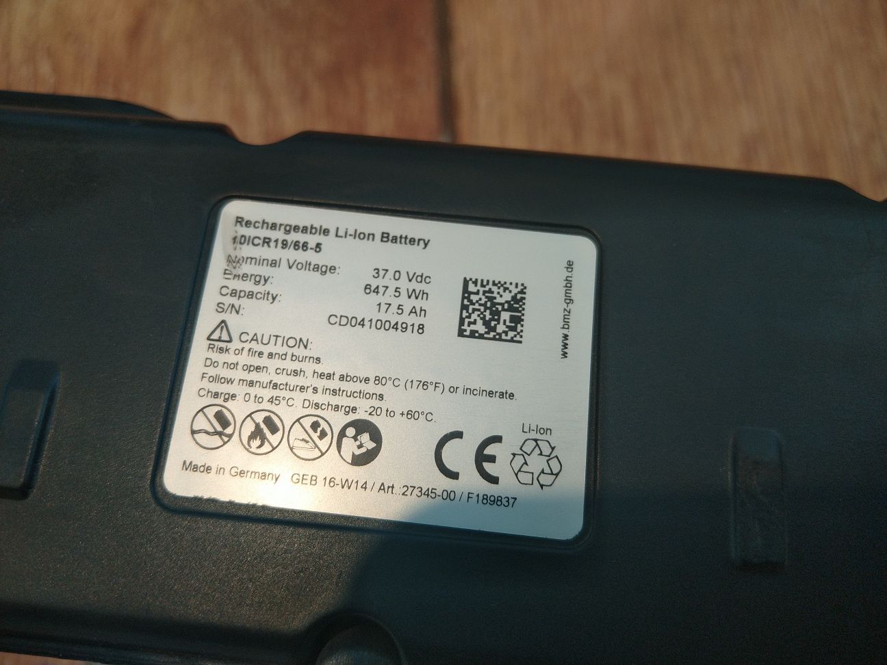 Brose Speciailzed 36v 17,5Ah bateria roweru elektrycznego