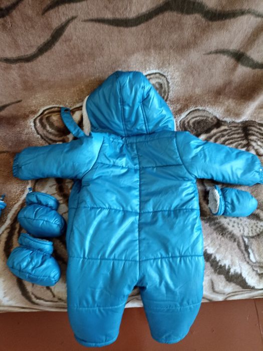 Зимній комбінезон дитячий, зимовий для хлопчика 74-80
