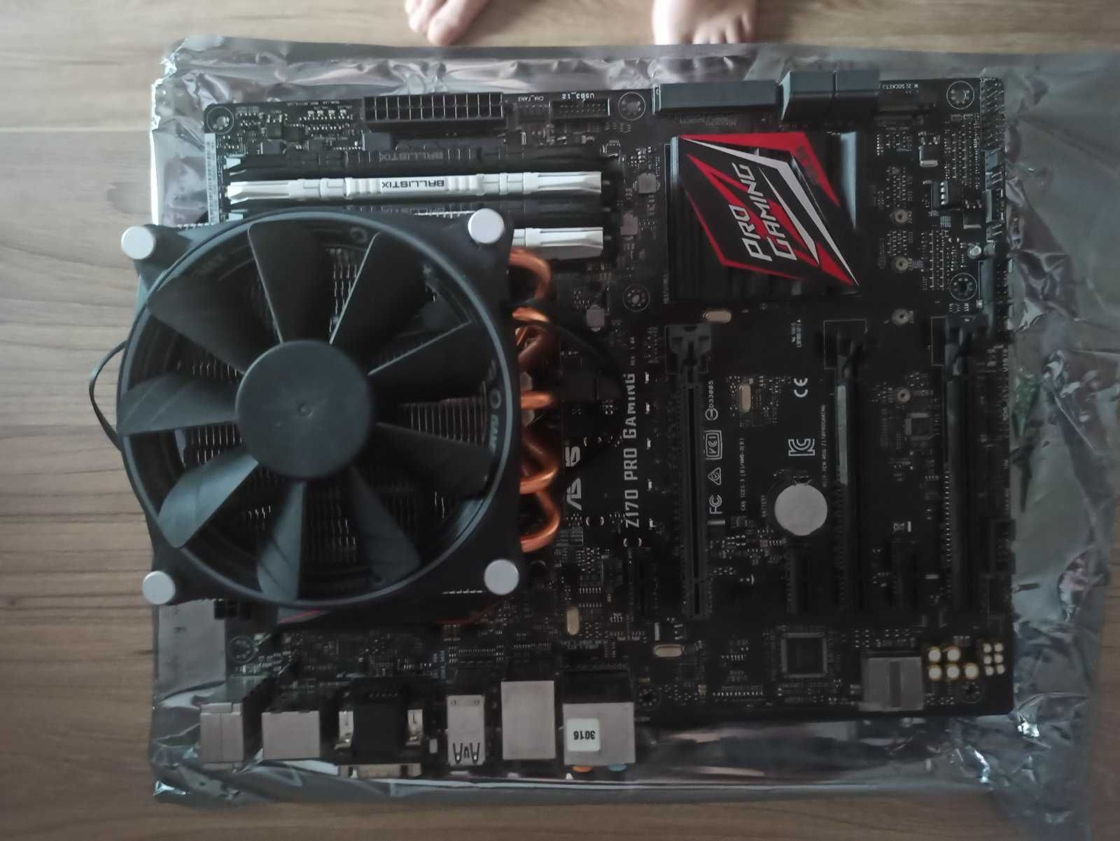Комплект Asus z170 pro gaming + QQLT (Core i7 8700k)+32 DDR4 + кулер