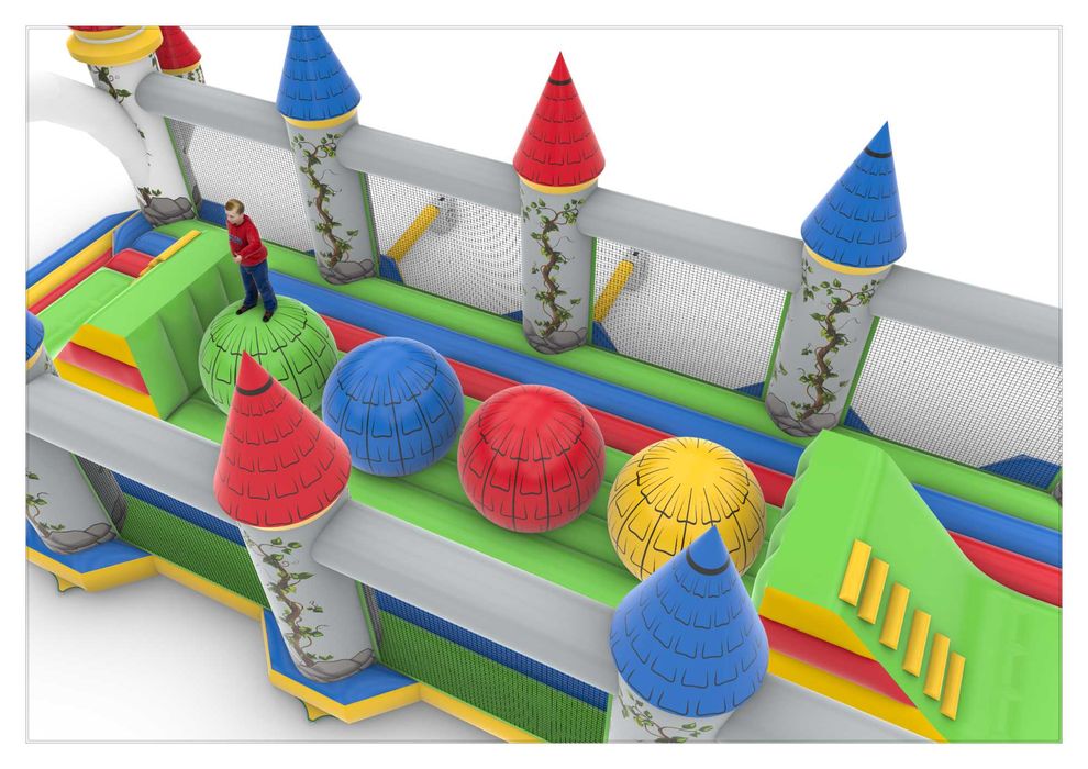 Dmuchaniec ZAMEK Dmuchany Plac Zabaw  15,5 x 6.0 x 5,0 m RÓŻNE WZORY
