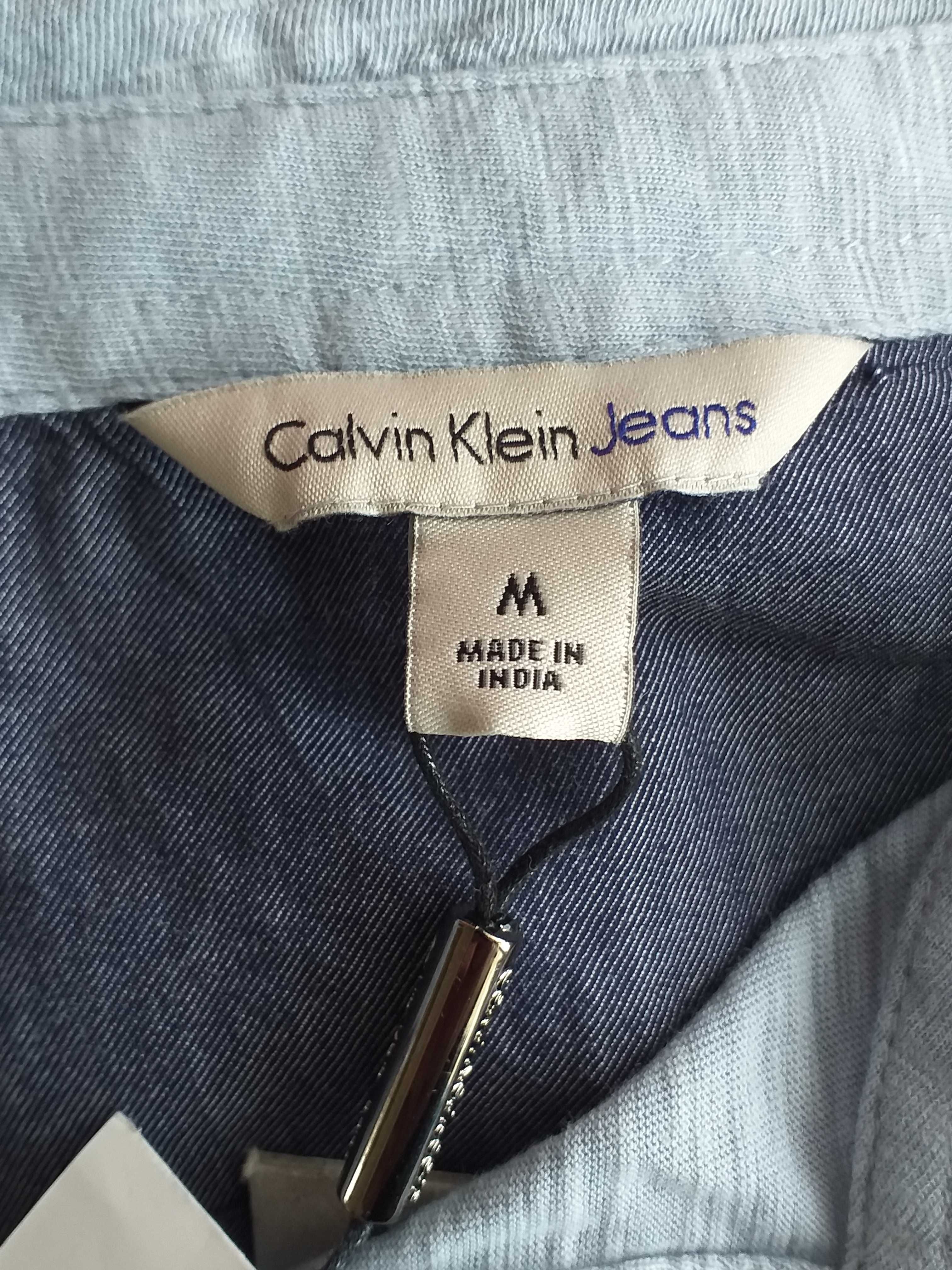 Koszulka polo męska Calvin Klein M bladoniebieska