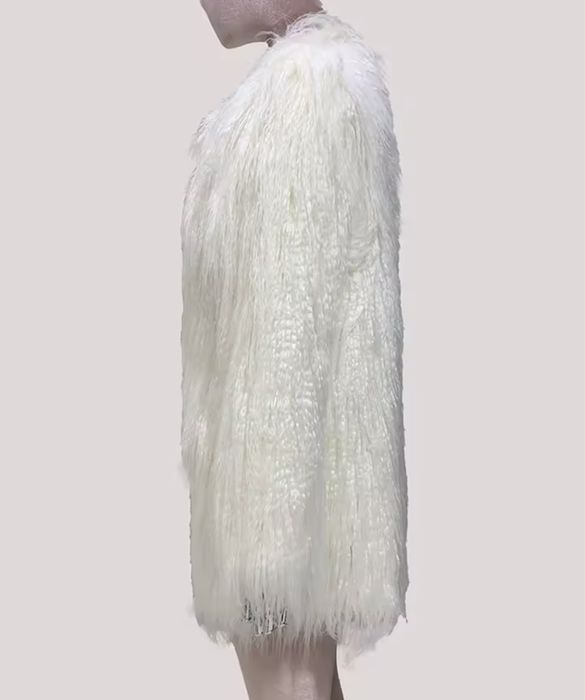 Kontantto kurtka futro biala lama xs-2xl nowosc