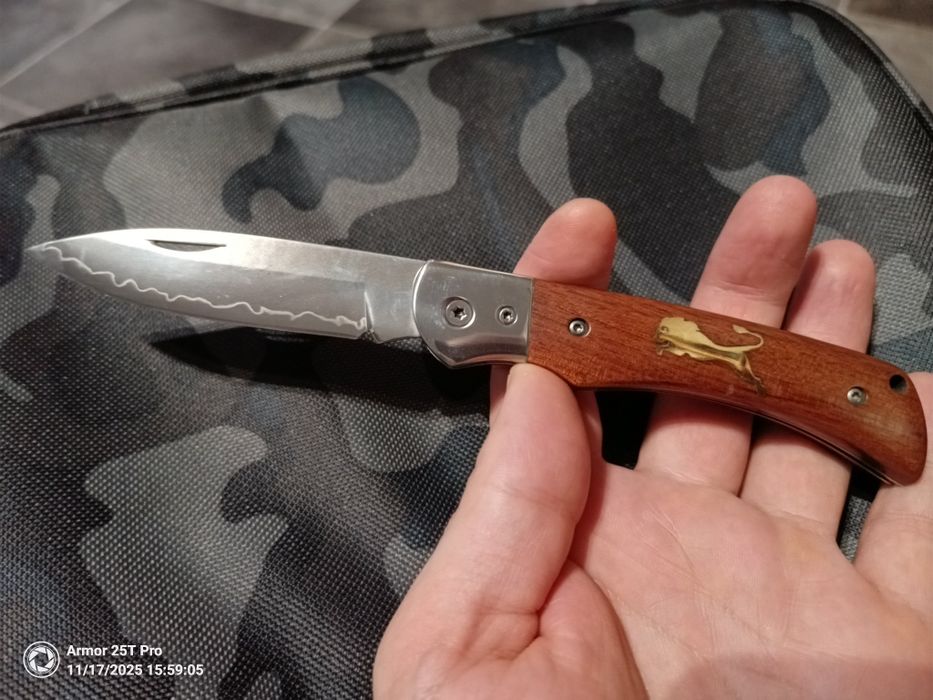 Nóż składany scyzoryk damast kozik kolekcja prezent