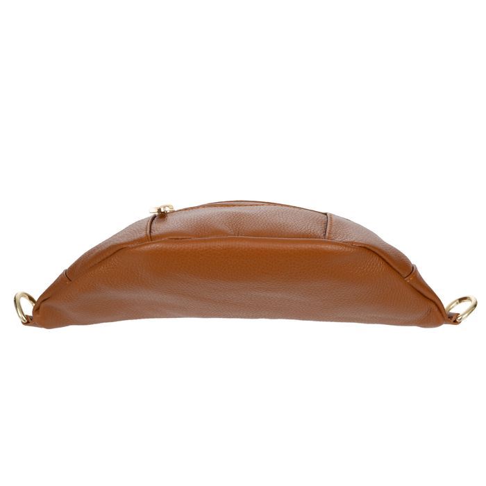 VERA PELLE nerka skórzana saszetka biodrówka V563 czarna