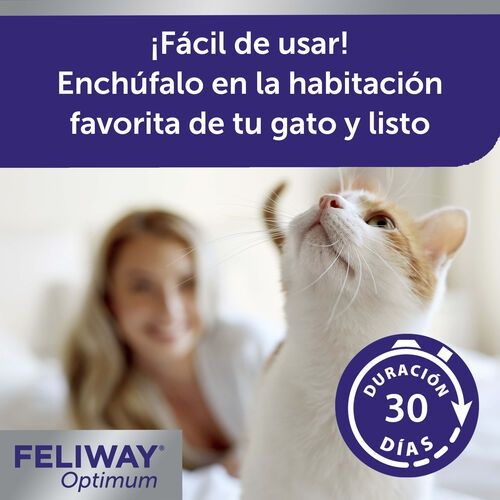 Difusor + 3 recargas Feliway Optimum (anti-stress para gatos)