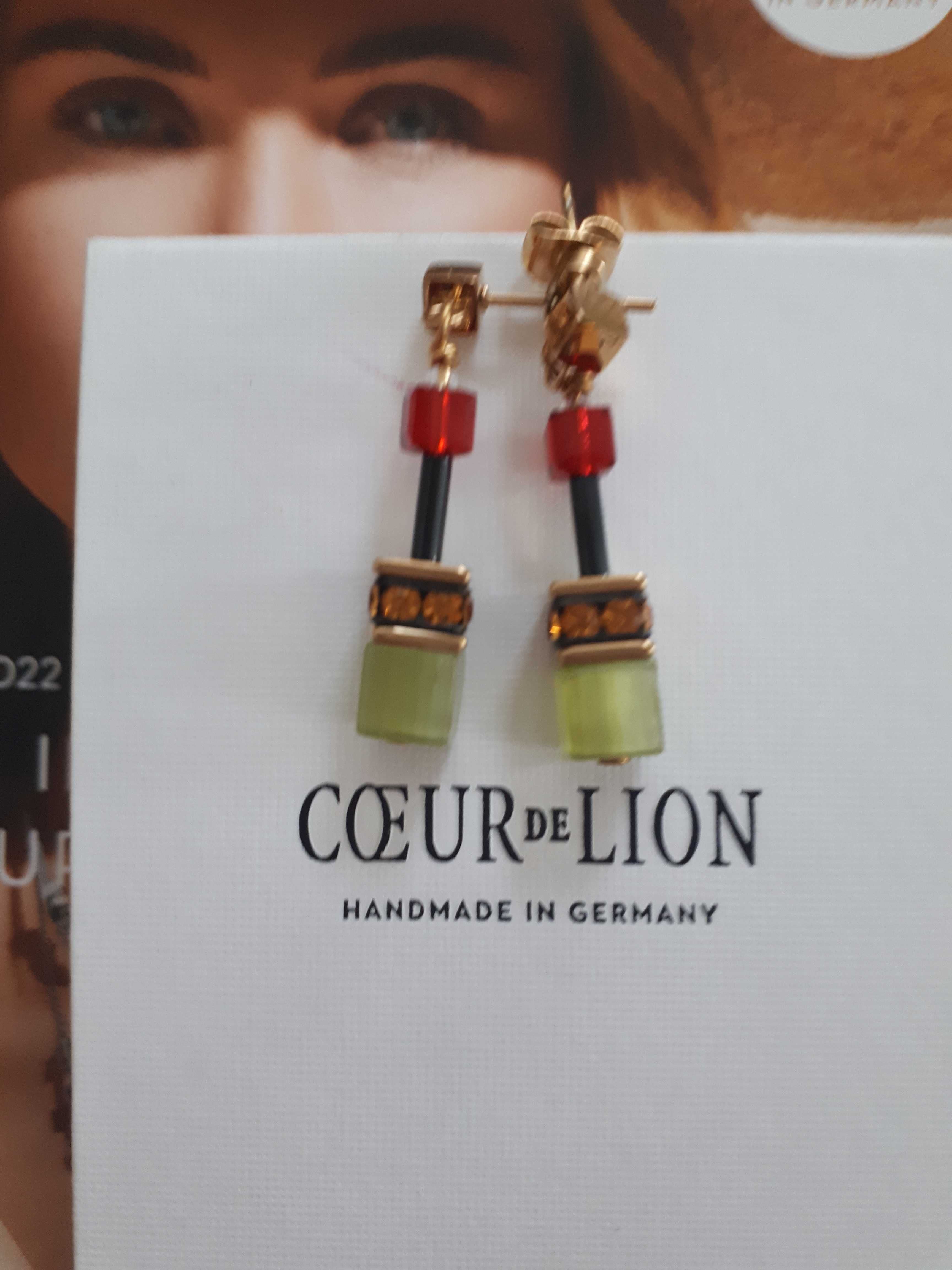 Promo nowe kolczyki niemieckie hand made Coeur de Lion