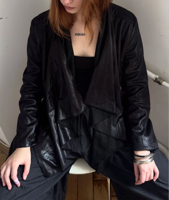 Rick Owens type leather jacket