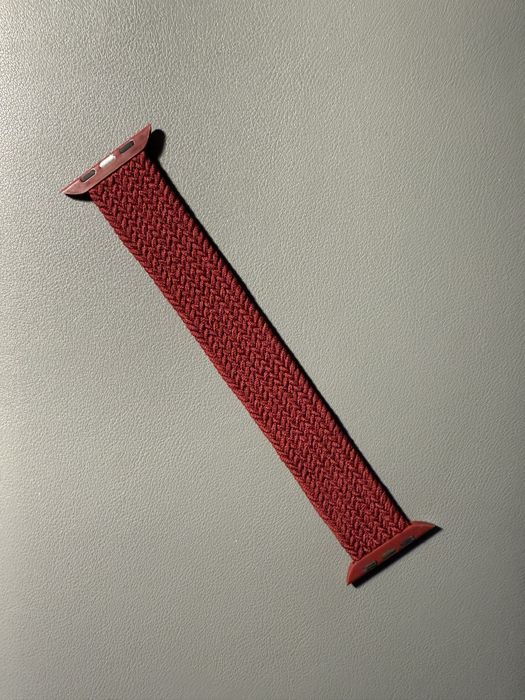 Materiałowy, bordowy, pleciony pasek loop do Apple Watch SE/5/6/7/8