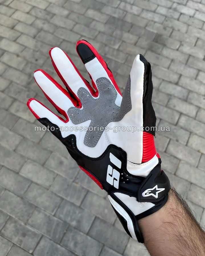 Мото перчатки, мотоперчатки Alpinestars S1 рукавиці шкіряні з захистом