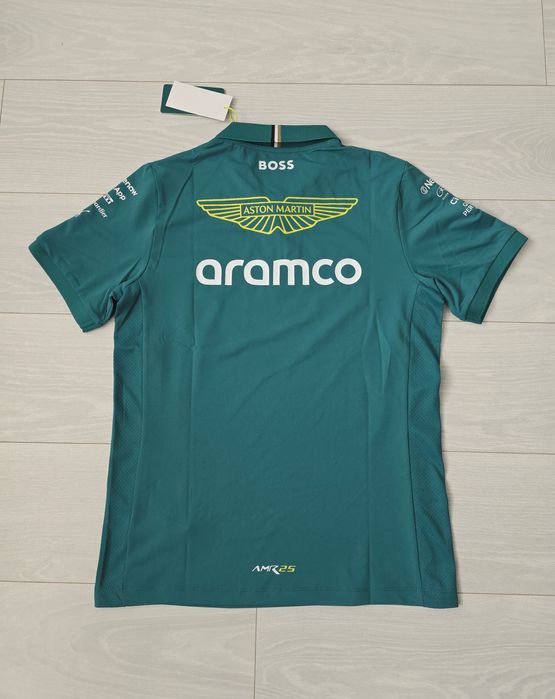 Koszulka polo Aston Martin Formula One Team 2025, Boss, F1, Formula 1
