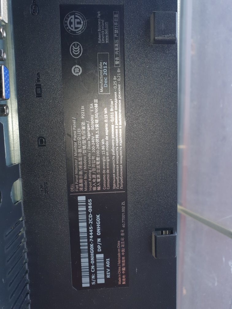 Dell monitor P 2213t 22cale