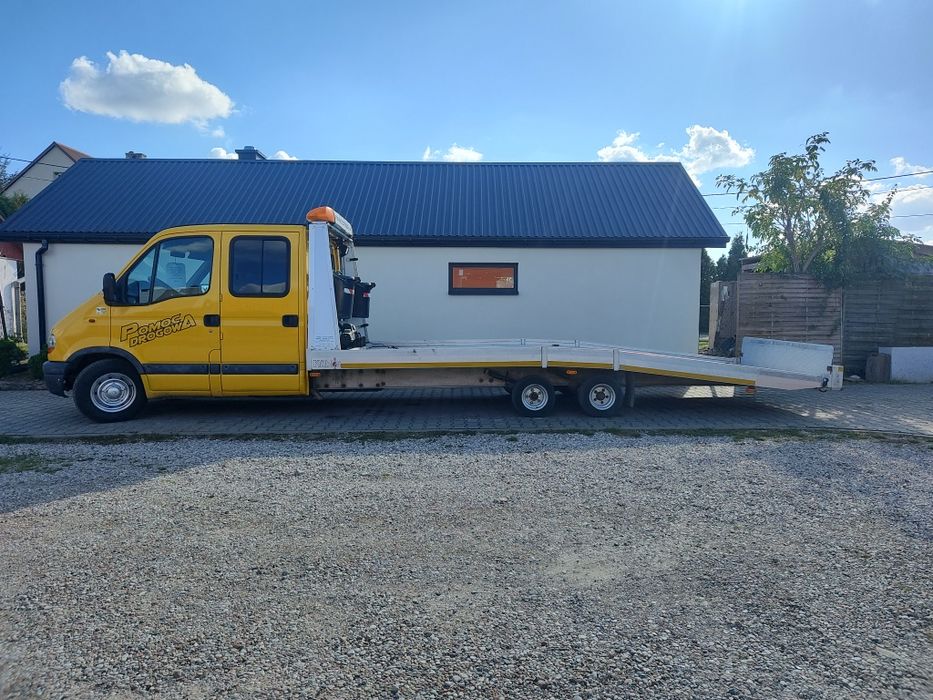 Platforma aluminiowa 2 osie baldinger pomoc drogowa najad autolaweta