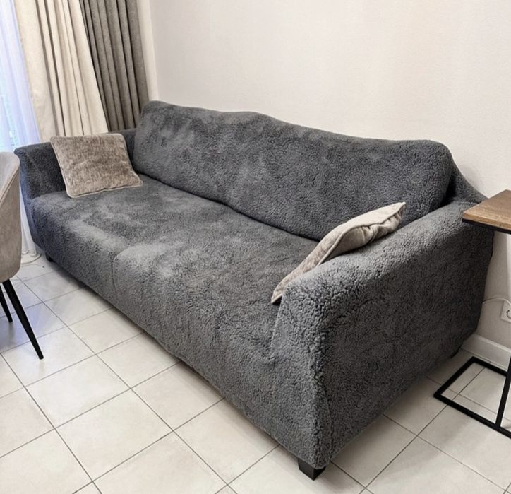 Чохол На Диван Хутряний Плюшевий Овечка Натяжний Універсальний Venera