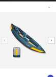 Kayak, 2 remos, 2 coletes, e uma bomba
