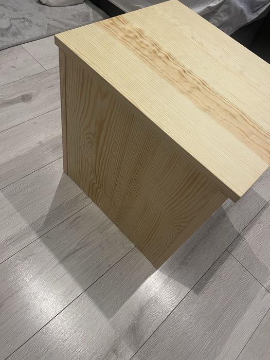 Sosnowy stolik nocny + szuflada (NOWY!)