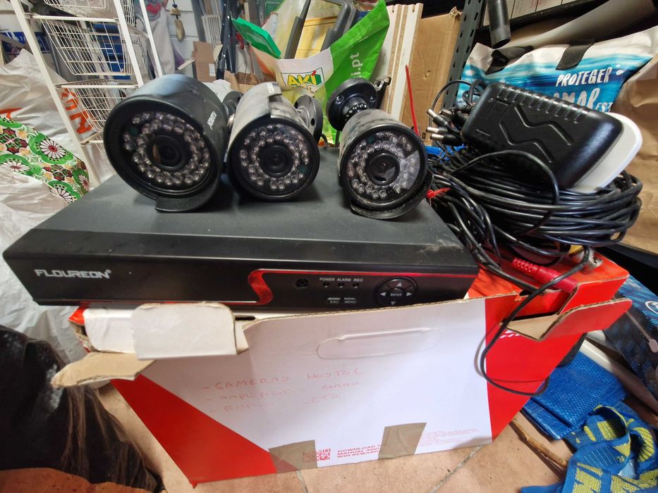 Sistema câmeras video vigilância com gravador