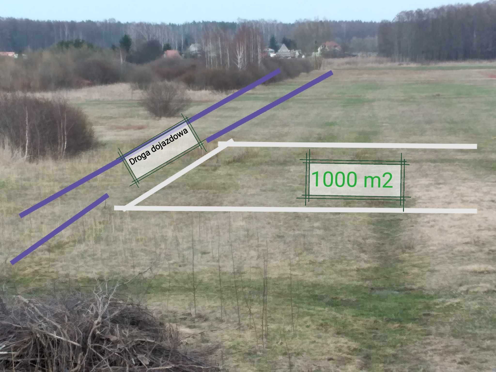 Sprzedam przekształconą działkę budowlaną 1000 m2 w Kurianach.