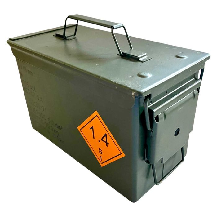 Skrzynka metalowa hermetyczna narzędziowa wojskowa amunicyjna 30x15,5