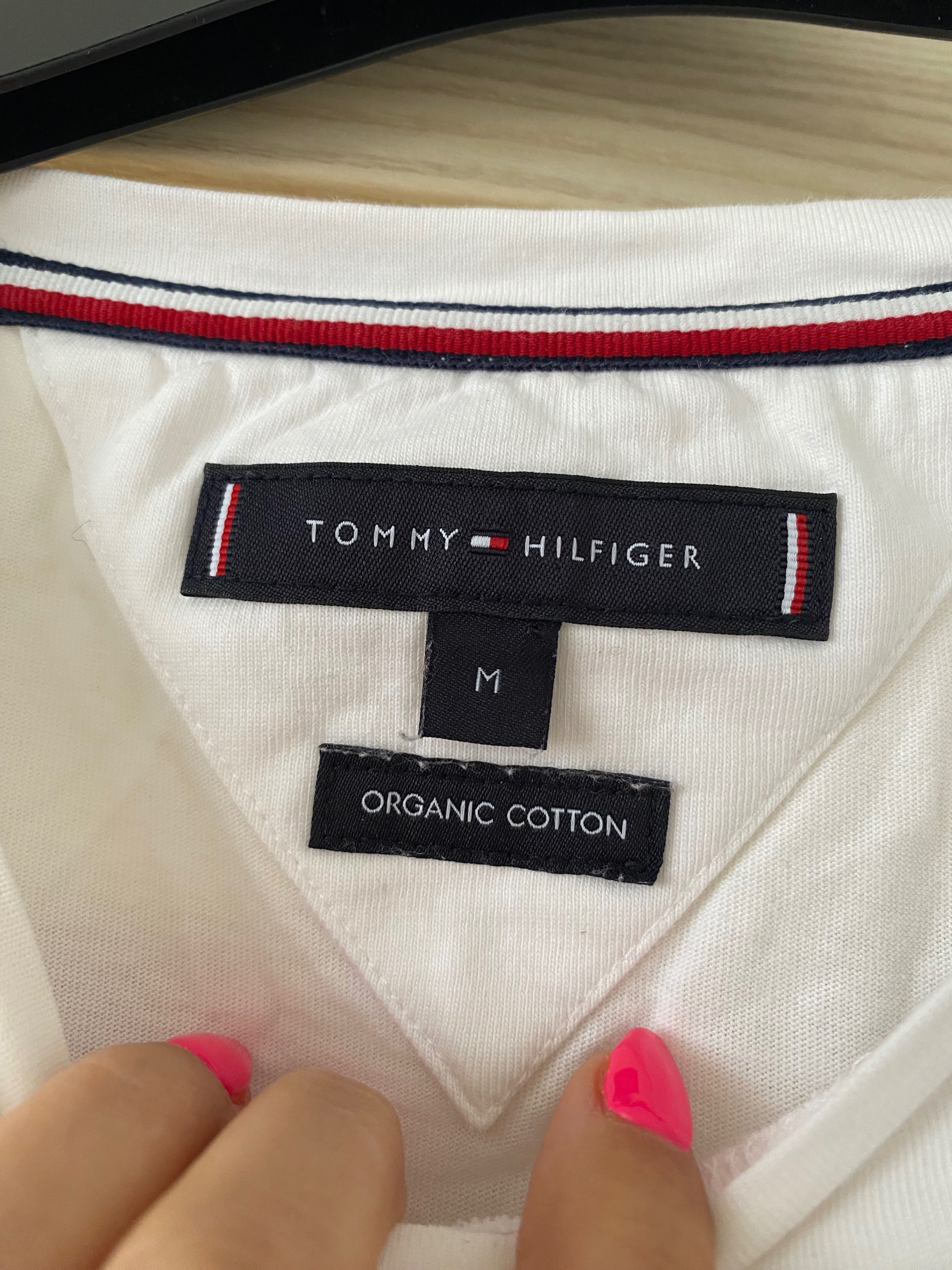 Longsleeve męski biały bawełna M Tommy Hilfiger Logo must have