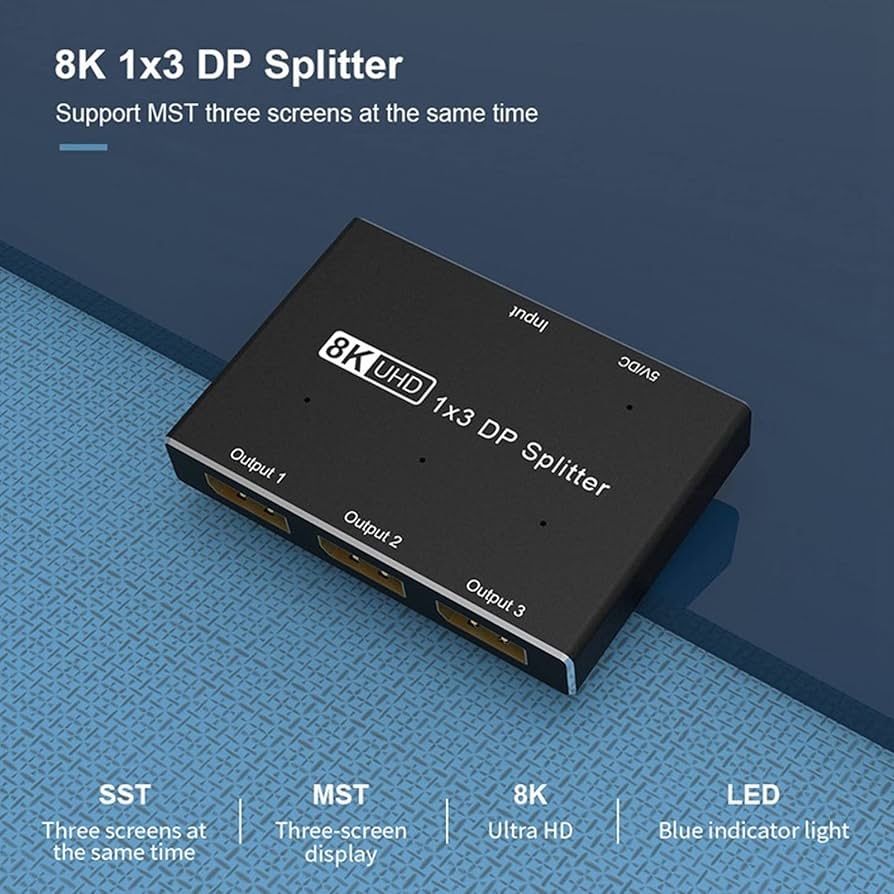 Przełącznik Displayport 1x3 8K