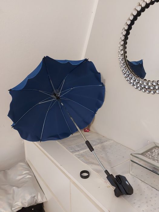 Parasolka parasoleczka z uchwytem do wózka granatowa habrowa uniwersal