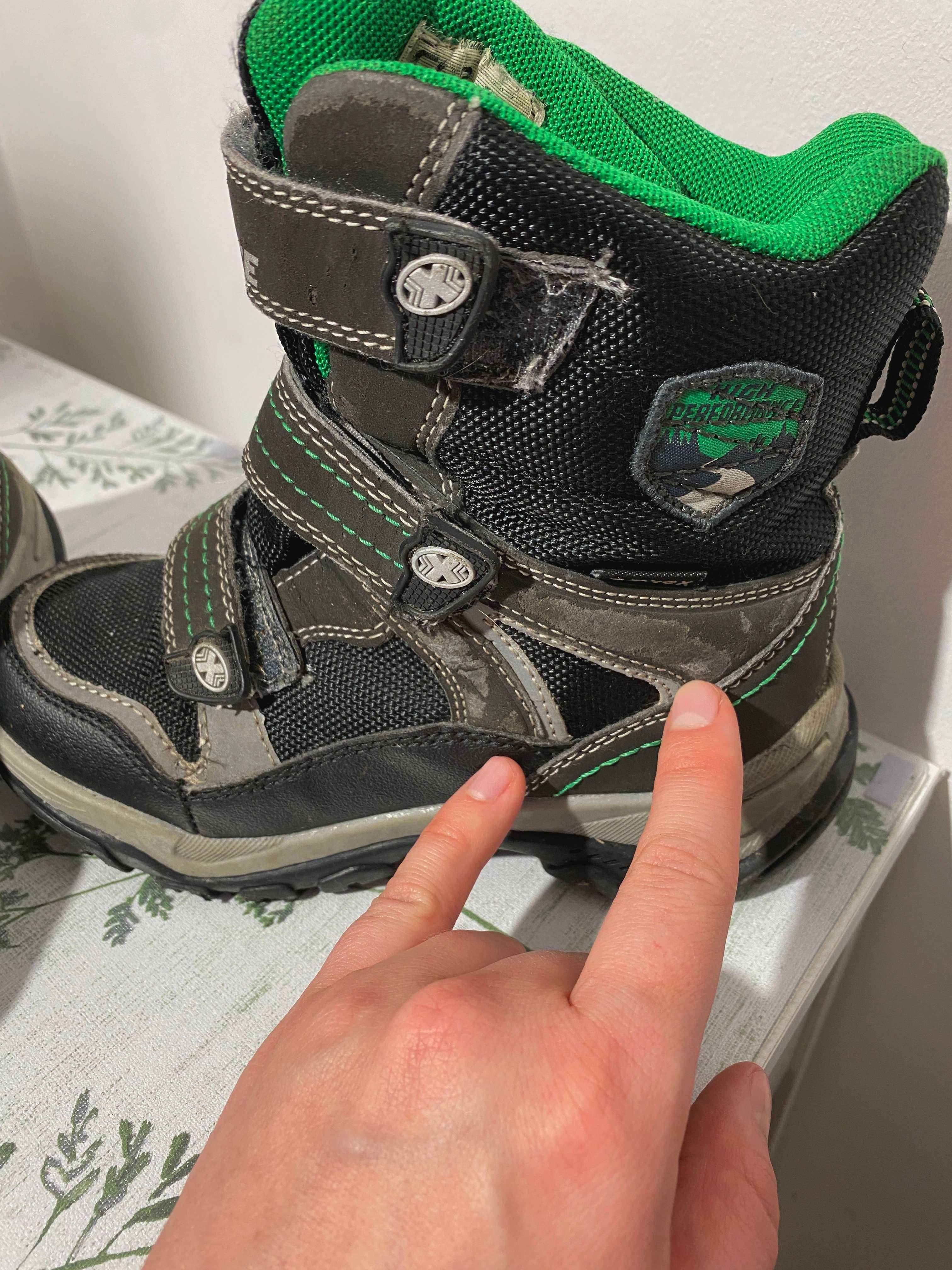 buty śniegowce 32 zimowe na rzepy ocieplane trapery trekkingowe unisex