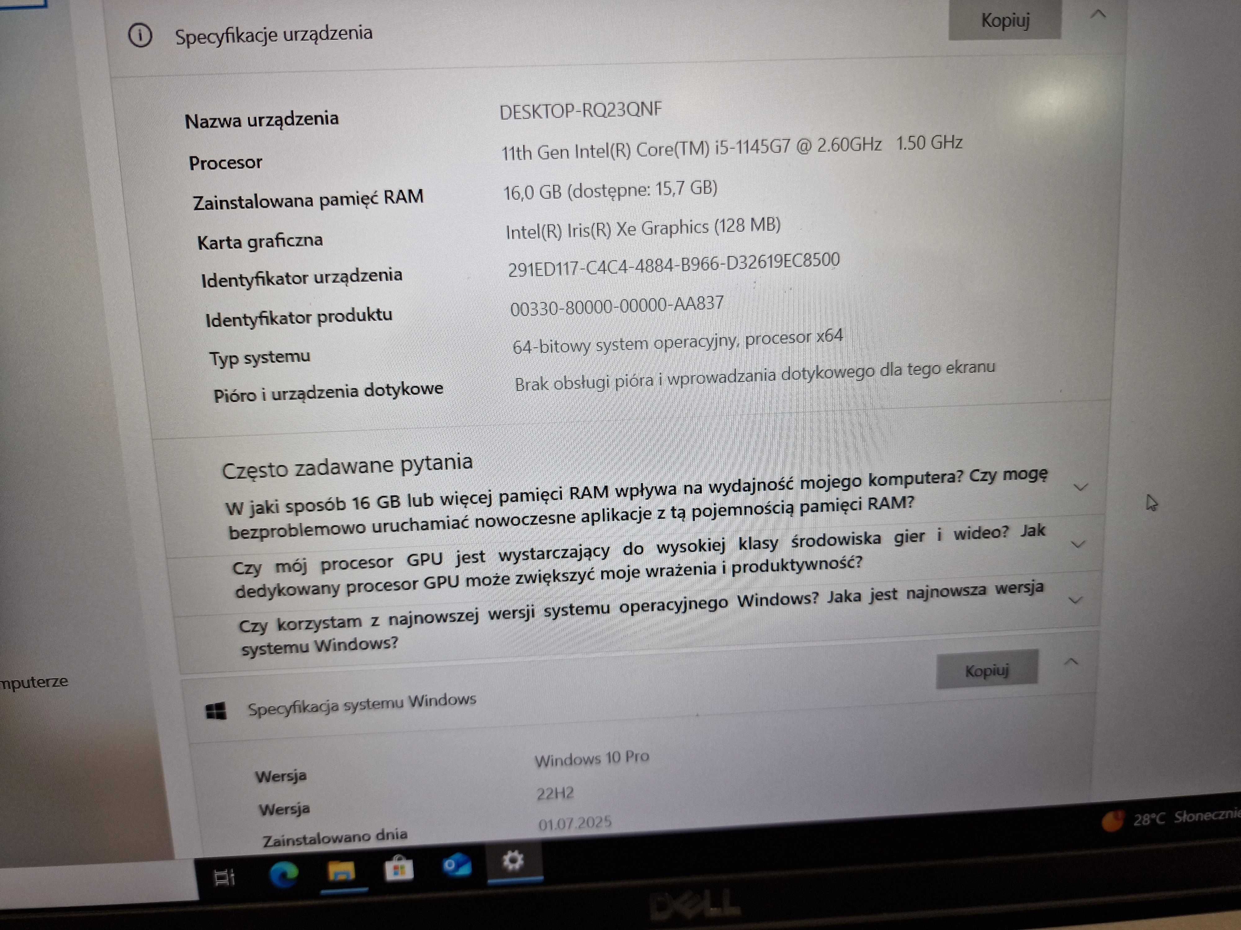 DELL Latitude 5520/ i5-1145G7/ 16GB/ 256GB/ Iris Xe/ W10P/ 15.6" Gra B