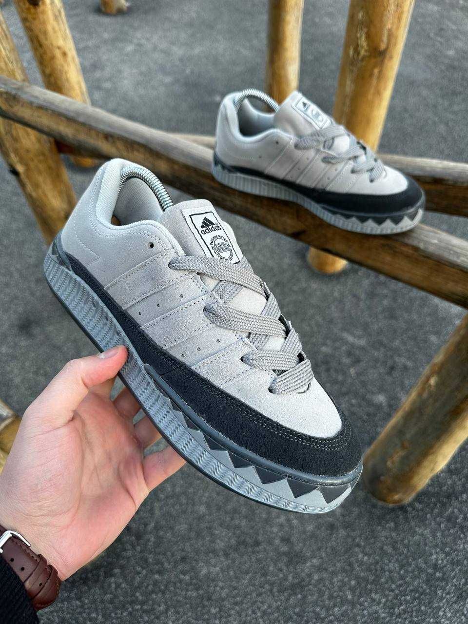 Чоловічі кросівки Adidas Adimatic сірий з чорним 4786-8 ЗНИЖКА