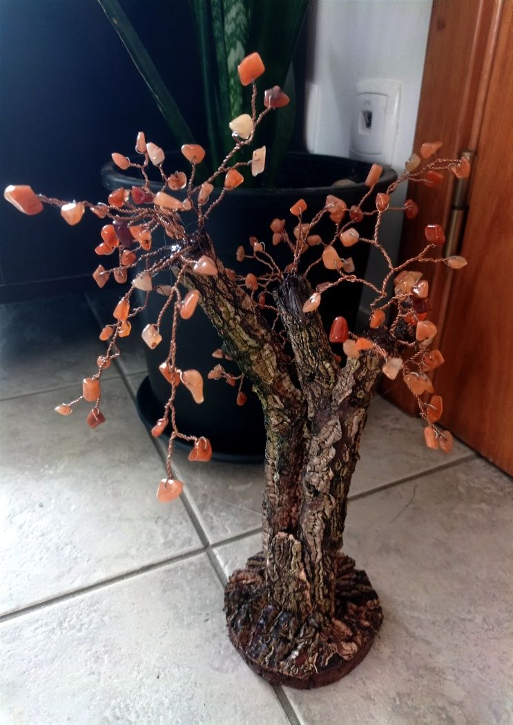 Árvore da vida pedra cristal citrino laranja