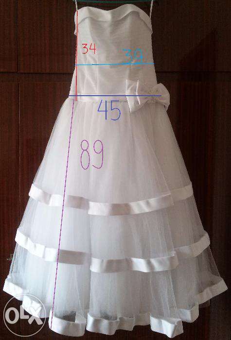 Свадебное платье с заниженной талией