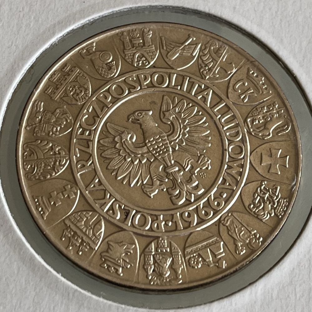 100 zl srebrne Mieszko i Dąbrowka 1966 PRL