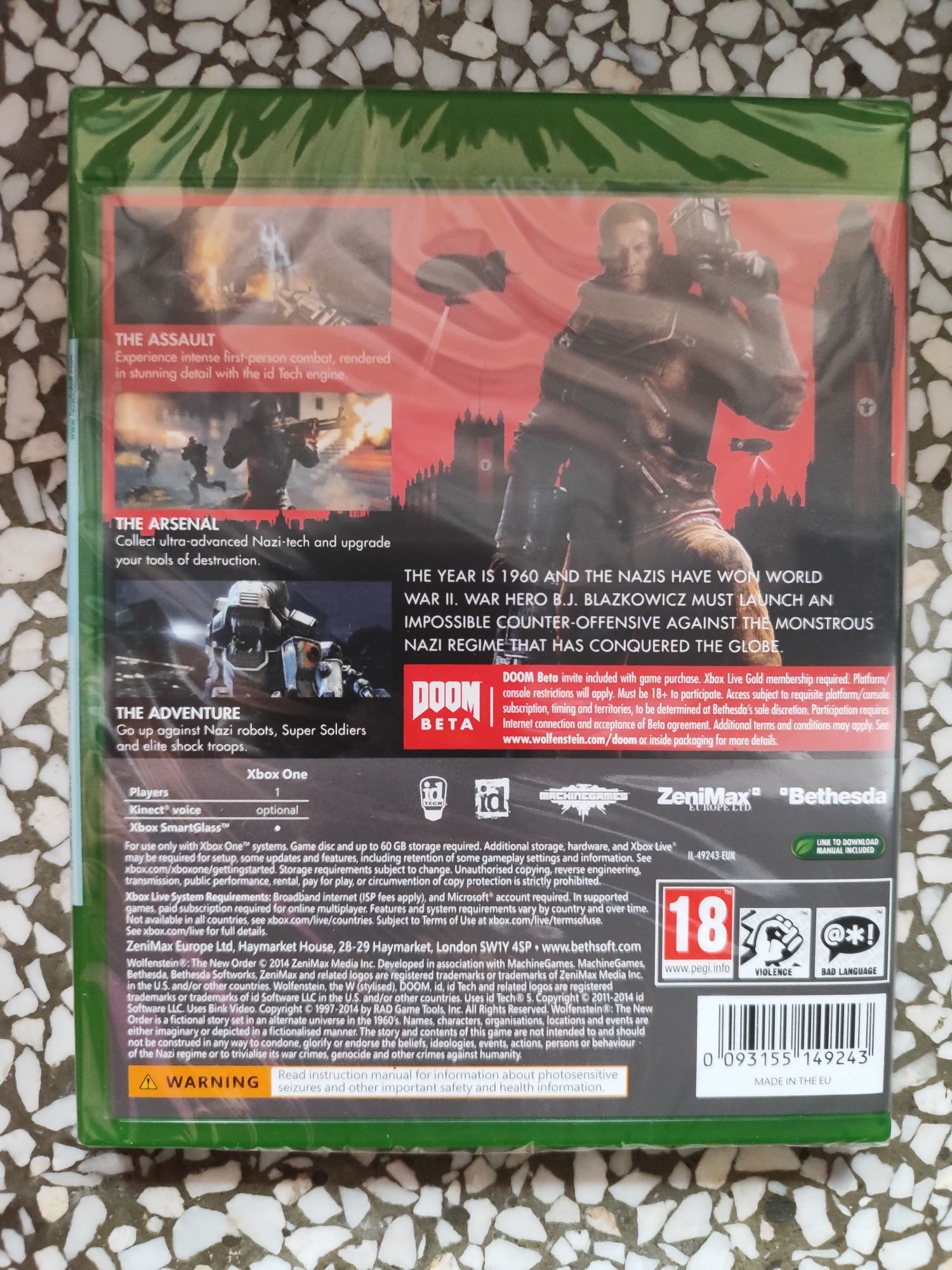 Wolfenstein The New Order Occupied Edition Xbox one