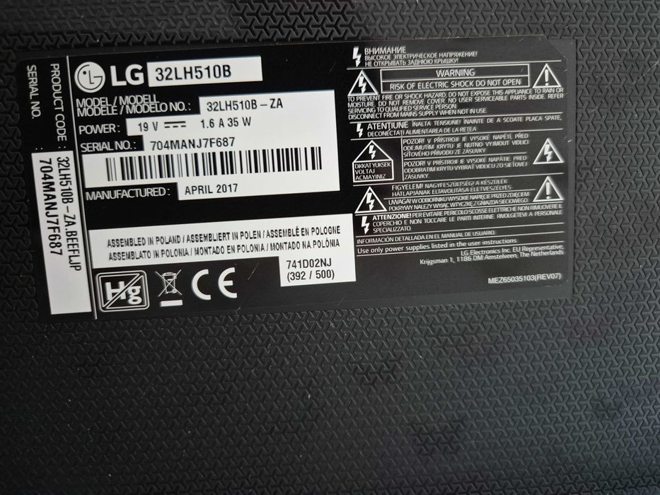 Telewizor LG 32LH510B 32 cale
