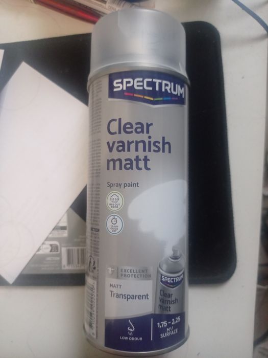Nowy lakier spray bezbarwny mat