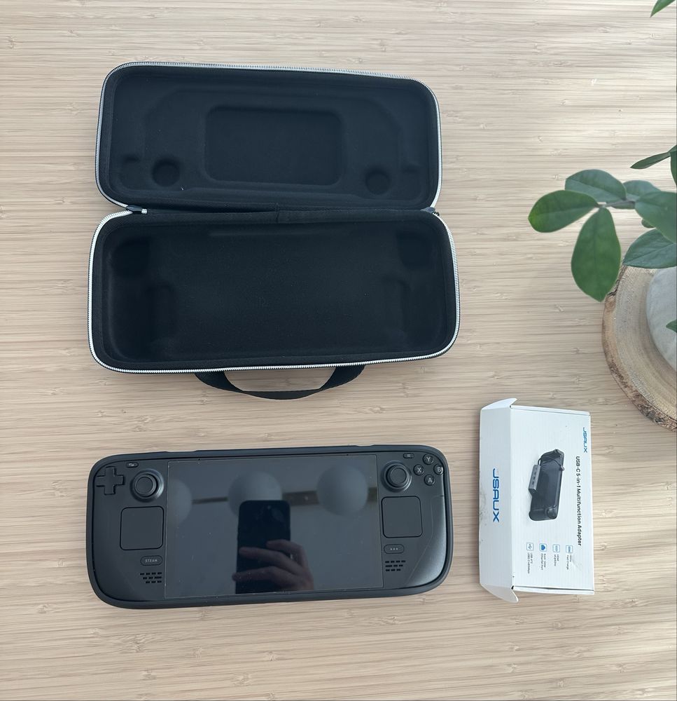 Steam Deck Oled 512GB + case + dock + bolsa de transporte