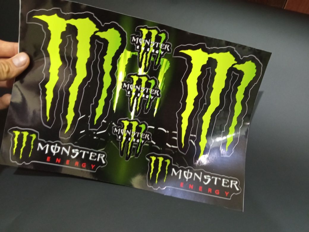 Наклейки на мотоцикл мопед автомобиль монстер Энерджи monster energy