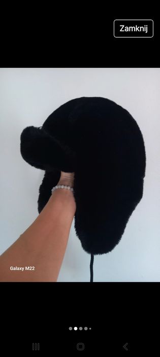 Nowa czapka uszatka rozm M-L