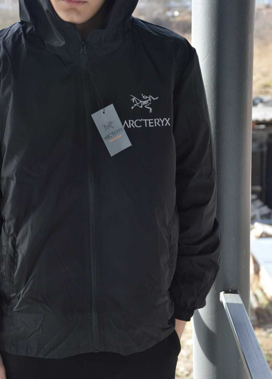 Ветровка черная мужская Arcteryx / Артеркіс куртка Gore-Tex черная