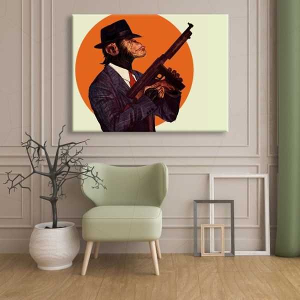 Картина на холсте Gangster monkey 45x60см