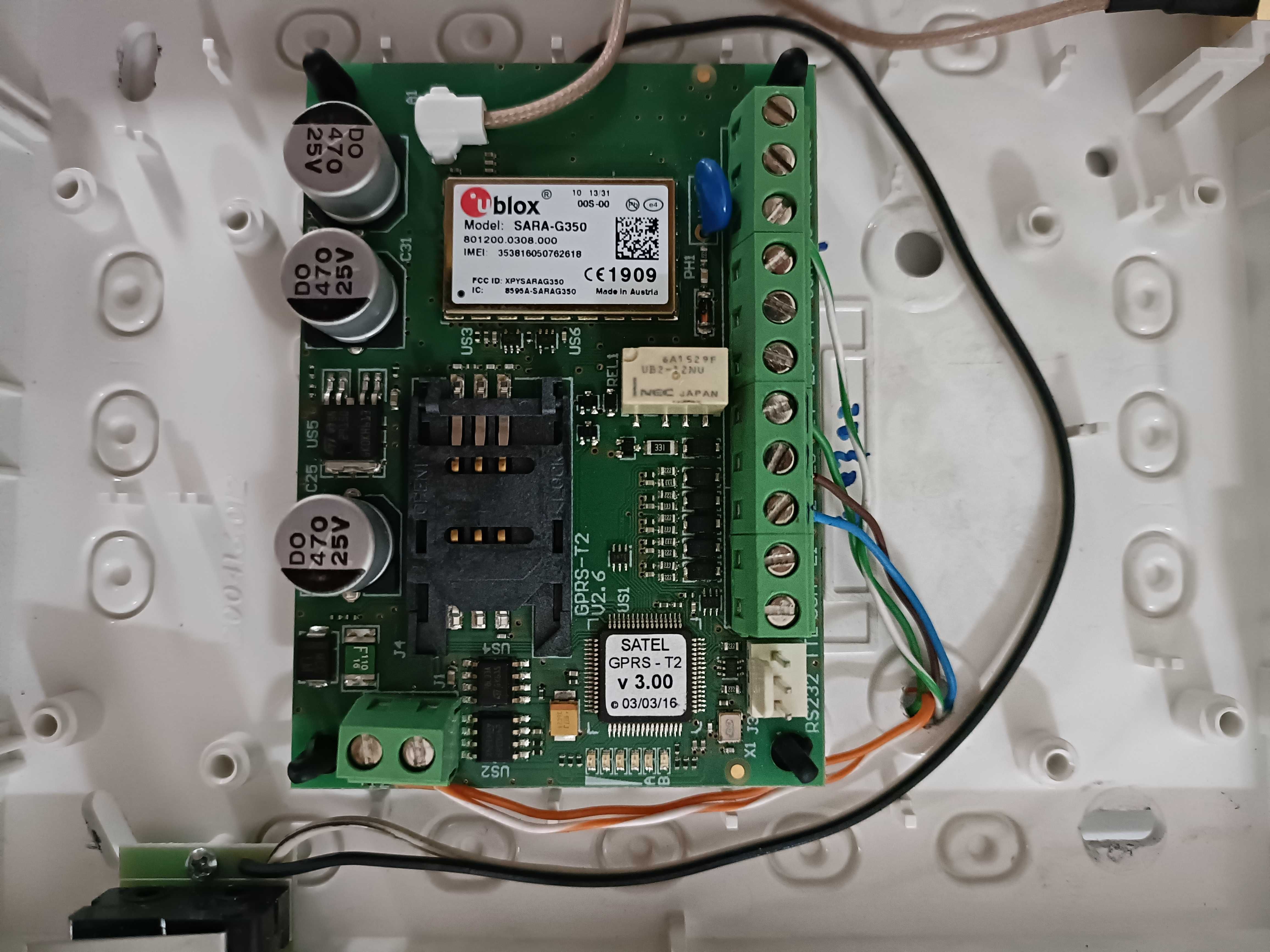 Konwerter monitoringu na transmisję GPRS/SMS (moduł) Satel GPRS-T2