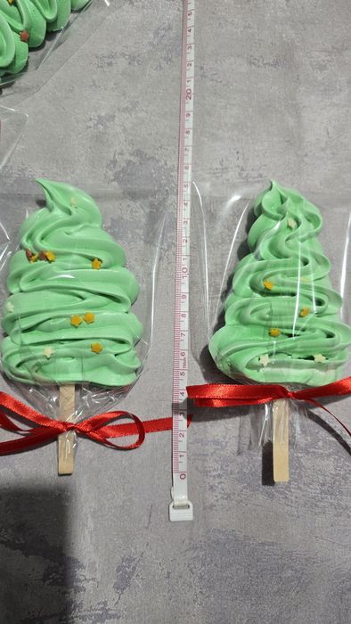 Lizak bezowy. Mikołajki, święta, zima, podziękowanie...