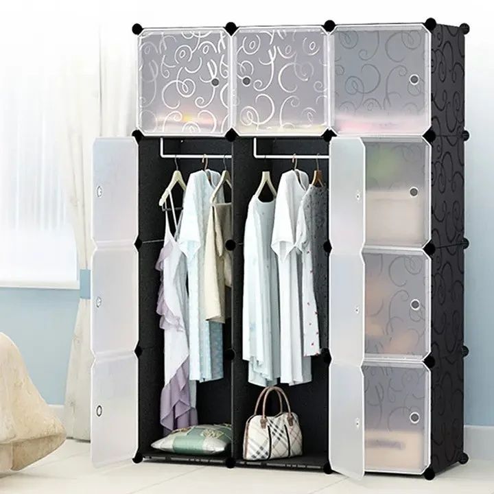 Пластикова складана шафа Storage Cube Cabinet «МР 312-62» Чорна