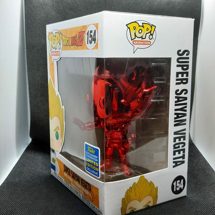 Funko Pop Dragon Ball Z Vegeta 154 Red Chrome Summer Convention 2019