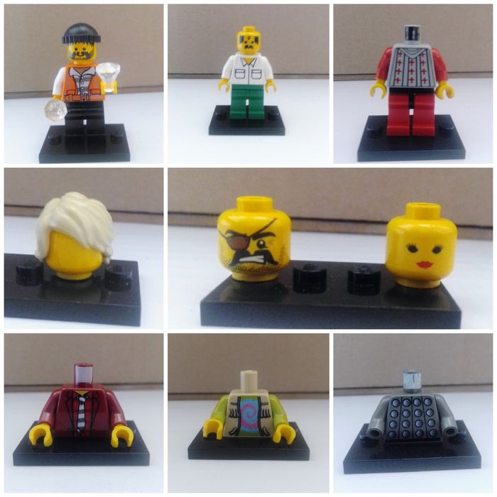 Lego bonecos, torsos e cabeças.20€ tudo.
