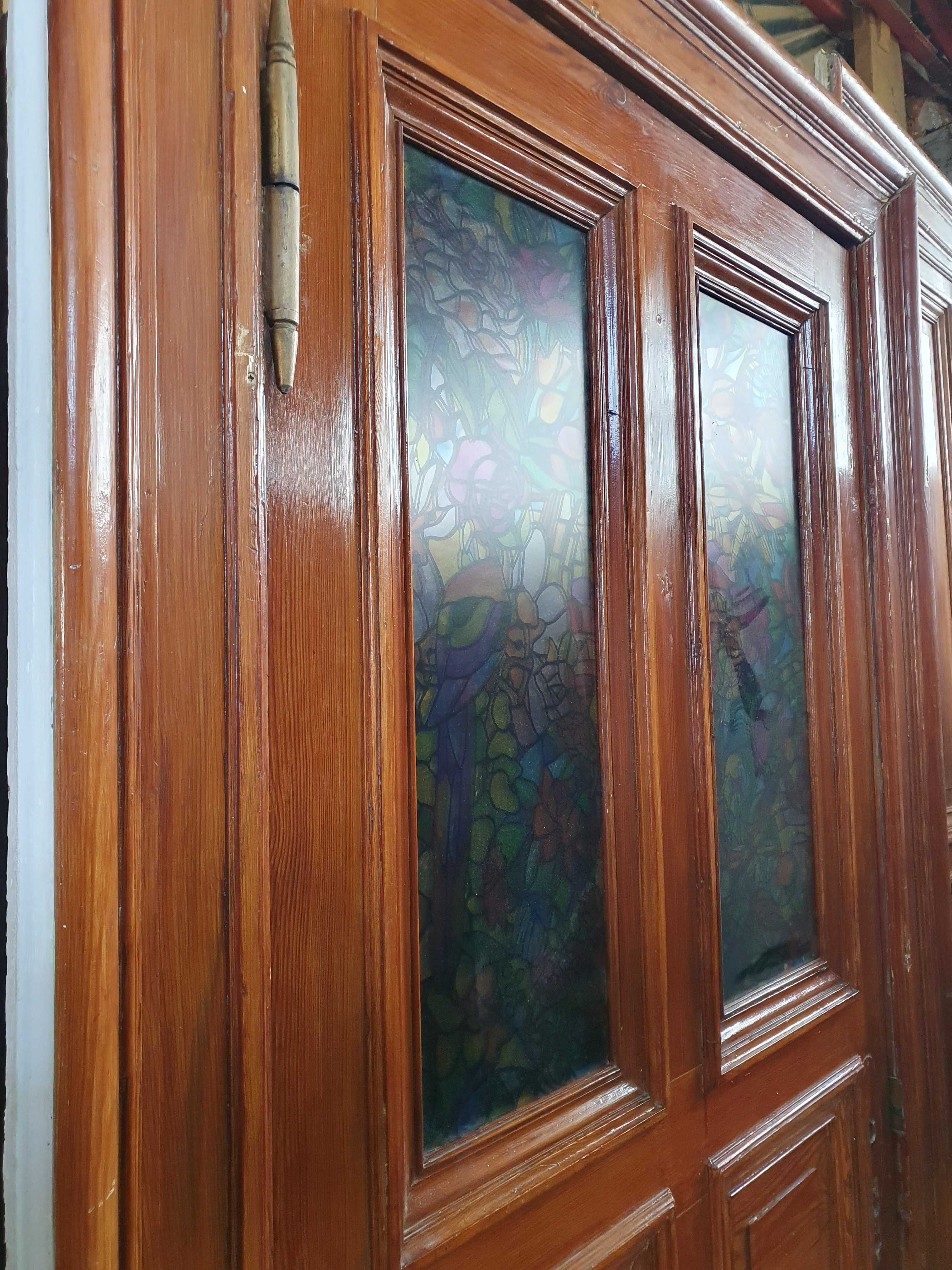 DRZWI Wewnętrzne Drewniane Zabytkowe 110x223cm