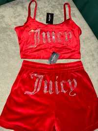 Juicy Couture piękny komplet top i spodenki r.S
